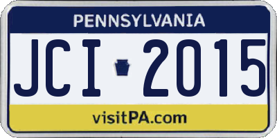PA license plate JCI2015