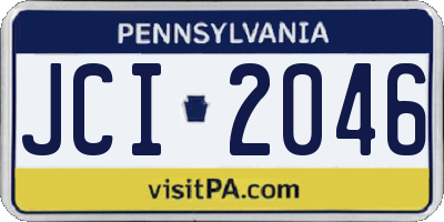 PA license plate JCI2046
