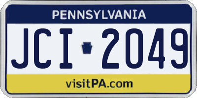 PA license plate JCI2049