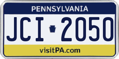 PA license plate JCI2050