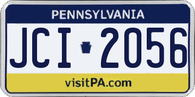 PA license plate JCI2056