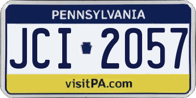 PA license plate JCI2057