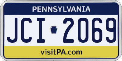 PA license plate JCI2069