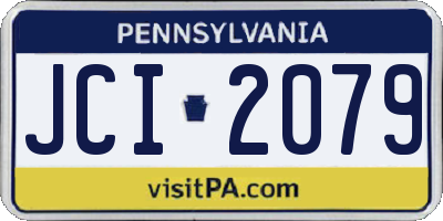 PA license plate JCI2079