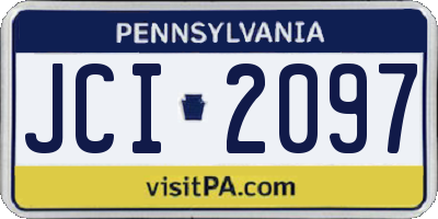 PA license plate JCI2097