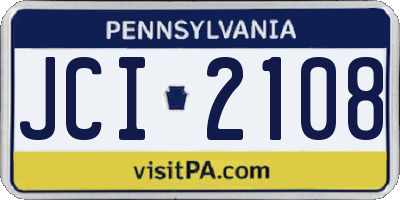 PA license plate JCI2108