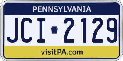 PA license plate JCI2129