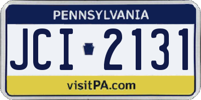PA license plate JCI2131