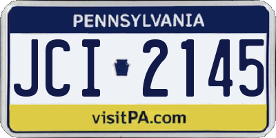 PA license plate JCI2145