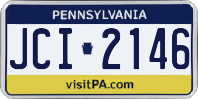 PA license plate JCI2146