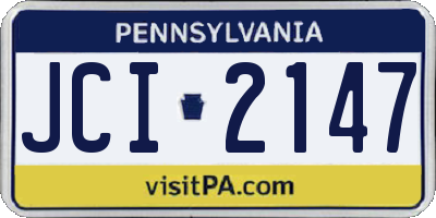 PA license plate JCI2147