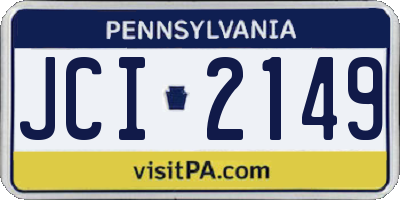 PA license plate JCI2149