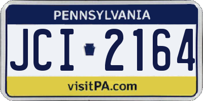PA license plate JCI2164