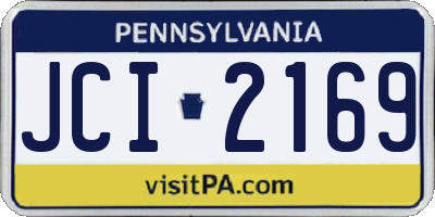 PA license plate JCI2169