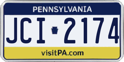 PA license plate JCI2174