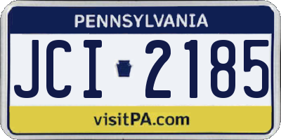 PA license plate JCI2185