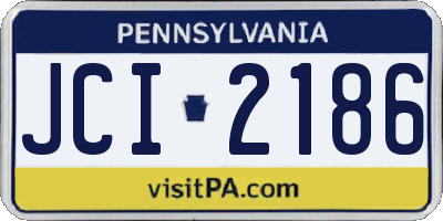 PA license plate JCI2186