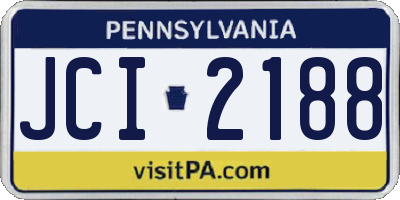 PA license plate JCI2188
