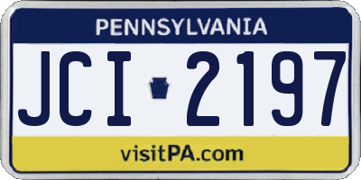 PA license plate JCI2197