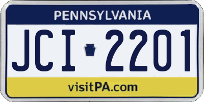 PA license plate JCI2201
