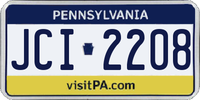 PA license plate JCI2208