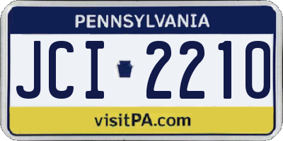 PA license plate JCI2210