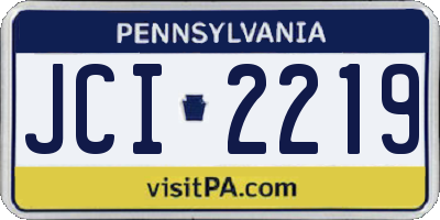 PA license plate JCI2219