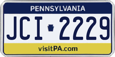 PA license plate JCI2229