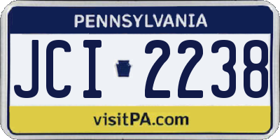 PA license plate JCI2238