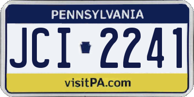 PA license plate JCI2241
