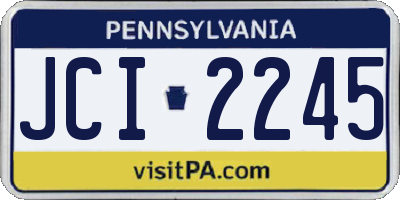 PA license plate JCI2245