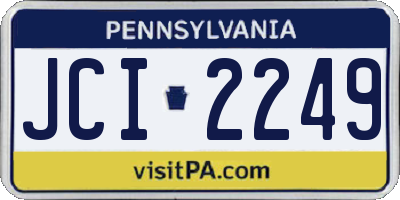 PA license plate JCI2249