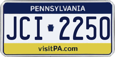 PA license plate JCI2250