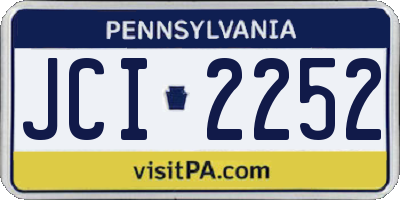 PA license plate JCI2252