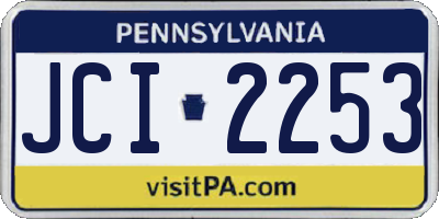 PA license plate JCI2253