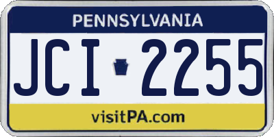PA license plate JCI2255