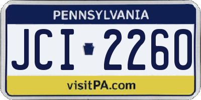 PA license plate JCI2260