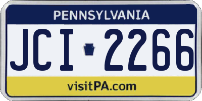 PA license plate JCI2266