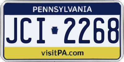 PA license plate JCI2268
