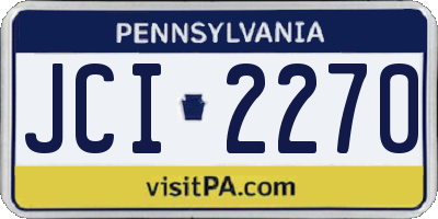 PA license plate JCI2270