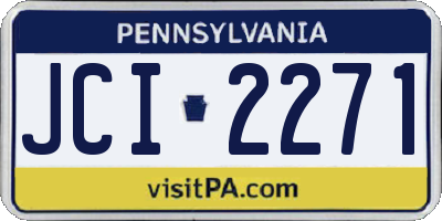 PA license plate JCI2271