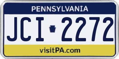 PA license plate JCI2272
