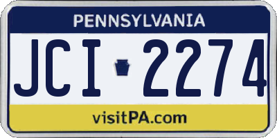 PA license plate JCI2274
