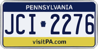PA license plate JCI2276