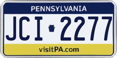 PA license plate JCI2277