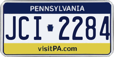 PA license plate JCI2284