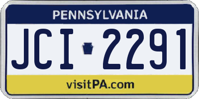 PA license plate JCI2291