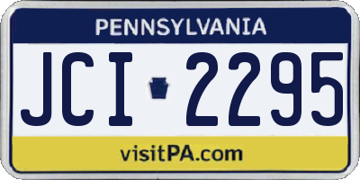 PA license plate JCI2295