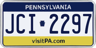 PA license plate JCI2297