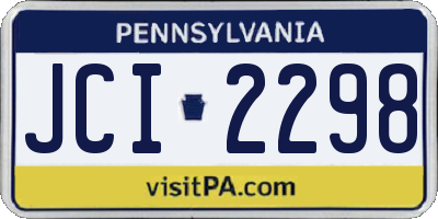 PA license plate JCI2298